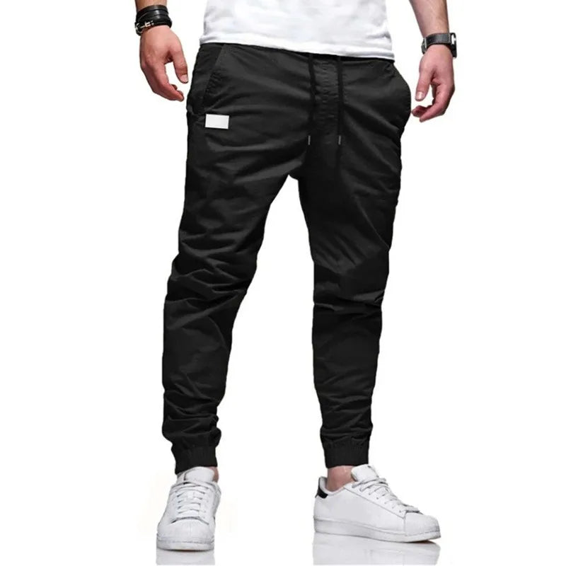 Pantalones deportivos casuales para hombre, pantalones deportivos tipo harén, cargo, con múltiples bolsillos, novedad de 2025 