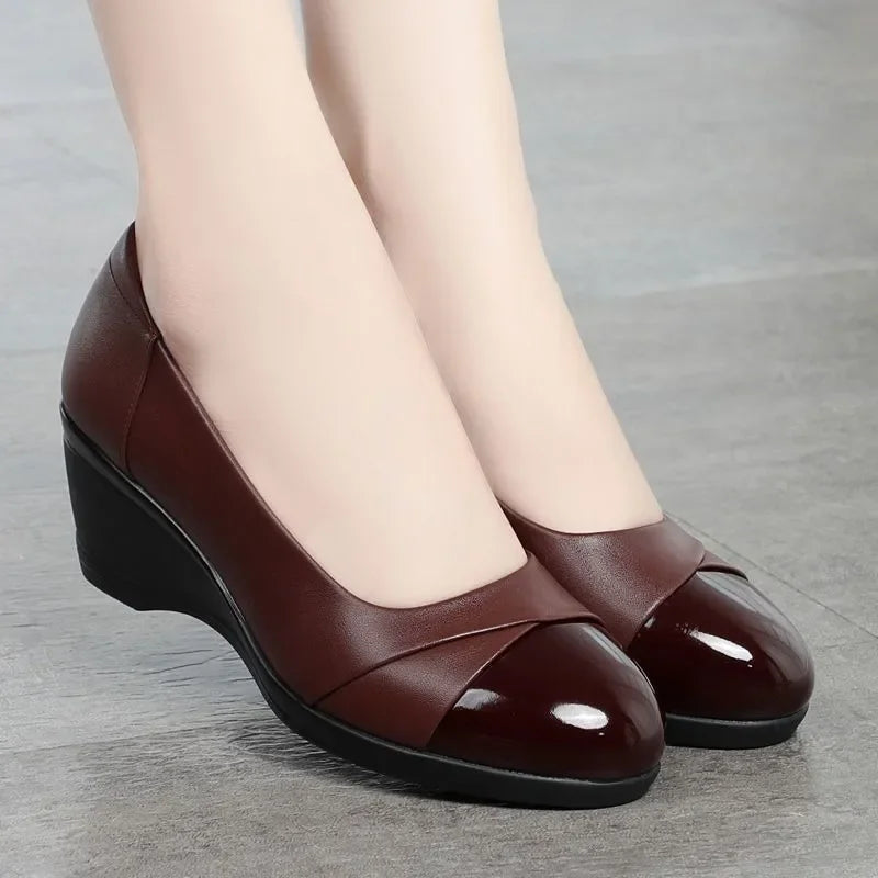Marlisasa - Zapatos de tacón de cuña para mujer, bonitos y elegantes, informales, con punta abierta, cómodos, para fiesta de primavera y verano, para club nocturno, F5835 
