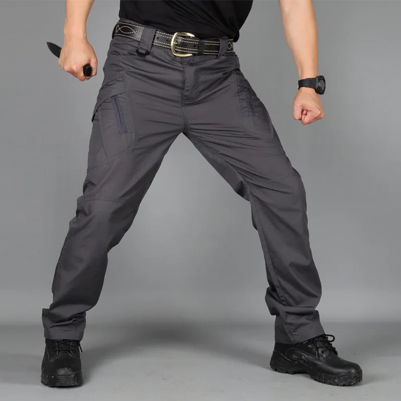 Pantalones tácticos militares de verano para hombre, informales, resistentes al desgaste, con múltiples bolsillos, de secado rápido, para senderismo y trabajo al aire libre. 