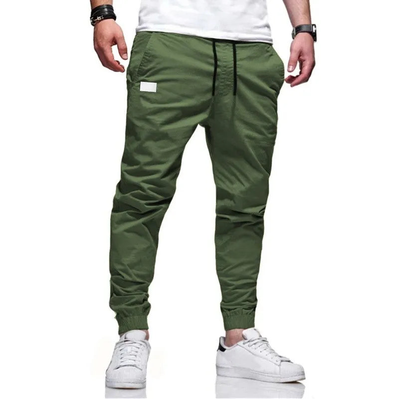Pantalones deportivos casuales para hombre, pantalones deportivos tipo harén, cargo, con múltiples bolsillos, novedad de 2025 