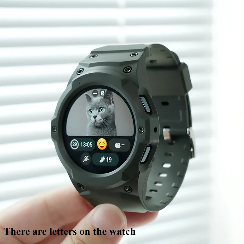 Correa de silicona + funda de PC para Samsung Galaxy Watch 7/6/5/4 (40 mm y 44 mm), nuevo kit de modificación para Samsung SmartWatch Sport Loop Band. 