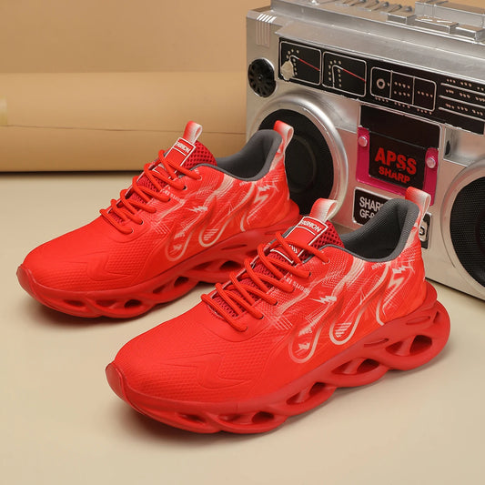 Zapatillas de running unisex 2025 para hombre y mujer, ligeras, de malla, transpirables, cómodas, planas y suaves, con cordones, para verano 